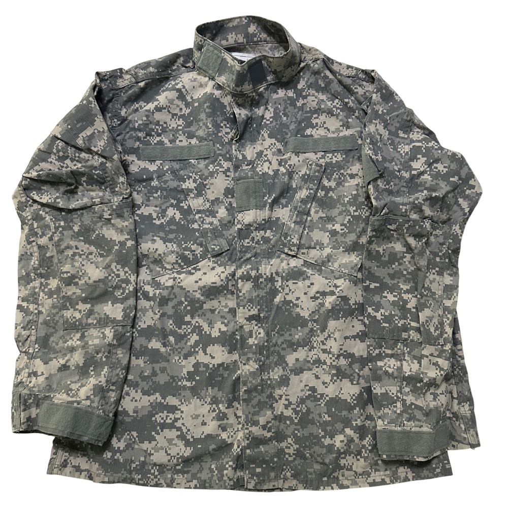 US Army FRACU Digital Camo Jacket Large Long Military Coat Tactical Utility